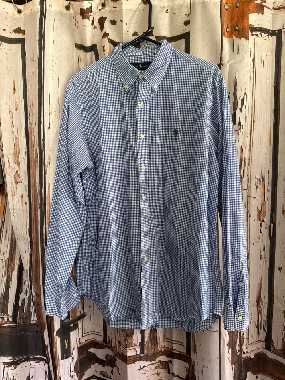Ralph Lauren large Blue Gingham Button-Down Shirt